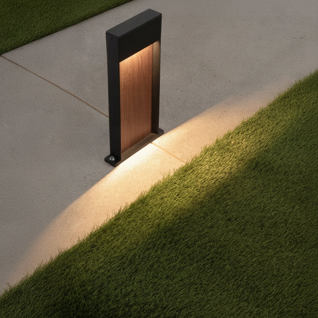 Lyora Design tuinlampNoray zwart met hout 40cm - 2700K - 9031052