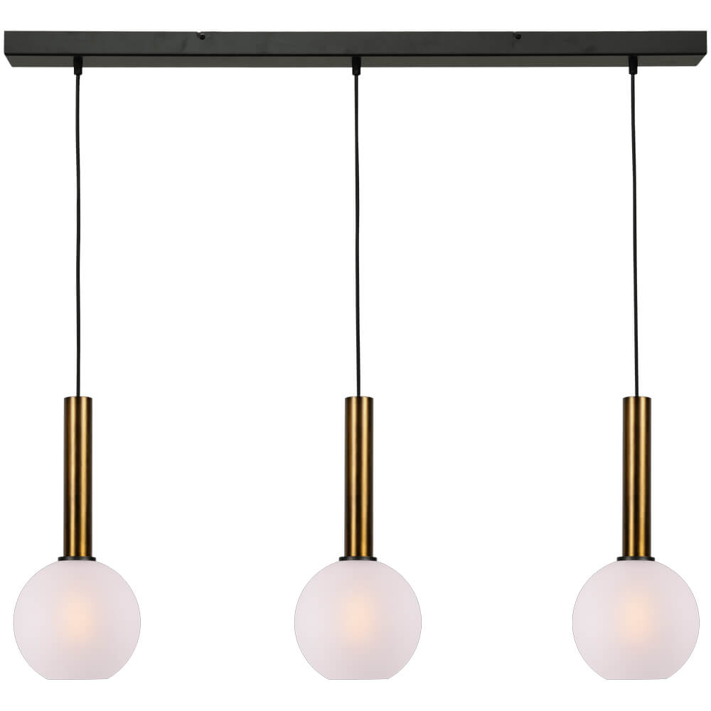 Masterlight 3-lichts hanglampBella 2 met wit glas - 2981-10-100-3-06-20