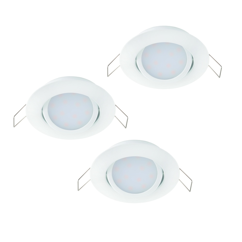 Eglo Set van 3 inbouwspotsEdith wit - 33074