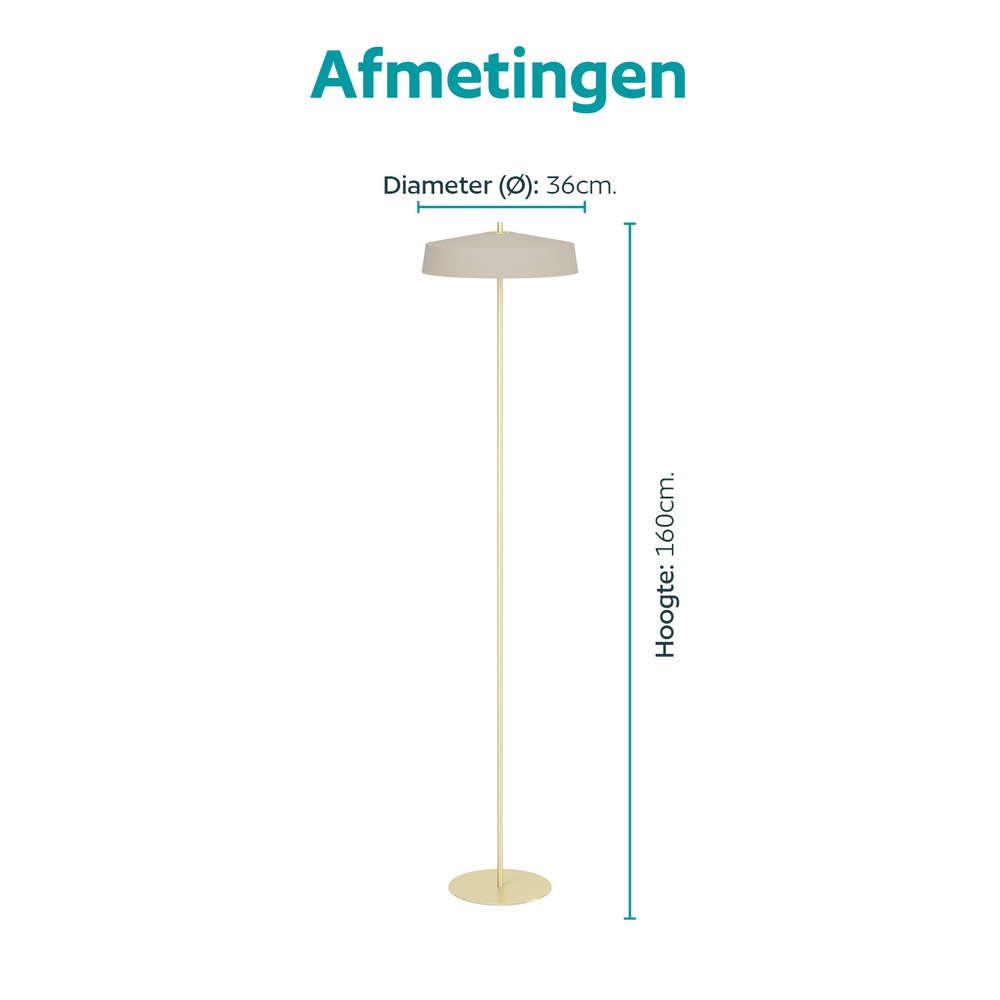 Design vloerlamp Valdiola zand bruin Eglo 9008606406760