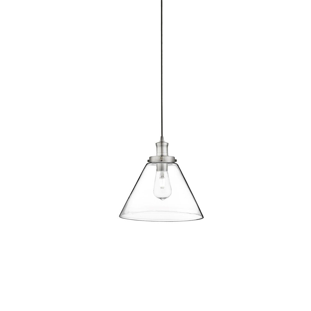 Searchlight Hanglamp Pyramid Ø 29cm mat zilver - 3228SS
