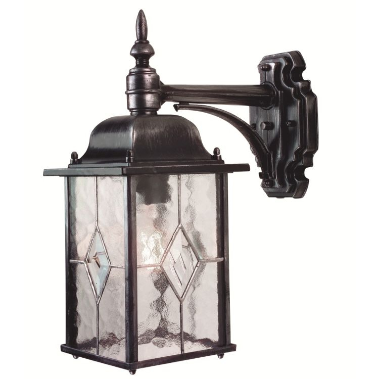 Franssen Klassieke buitenlampWexford Down zwart zilver - 2081
