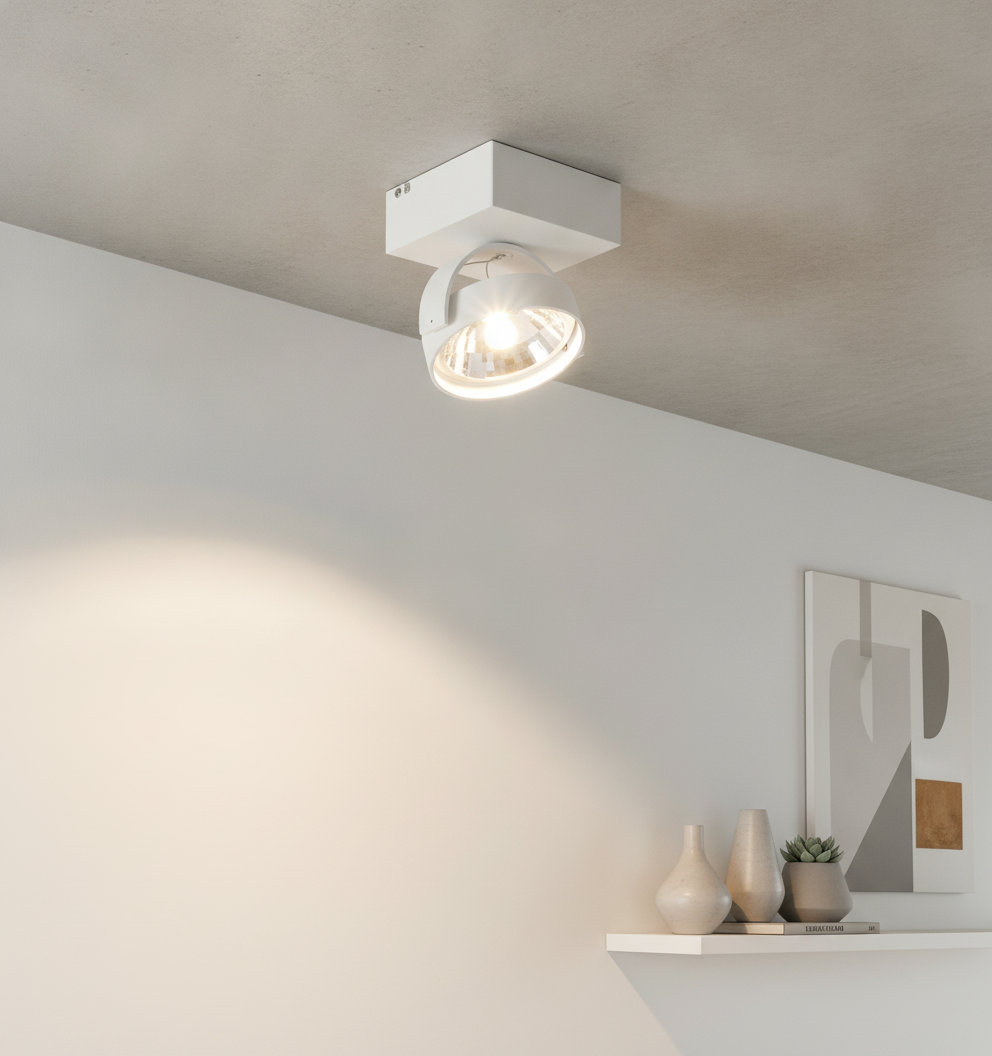 Artdelight Enkele spotlamp Dutchess - QR 0001 SQ WI