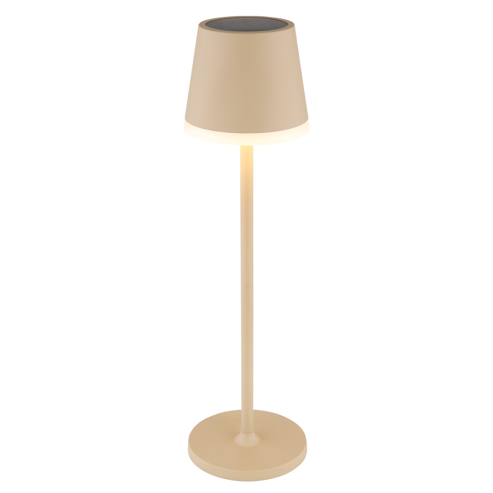 Globo Solar tafellampje Vannieso zand bruin - 36637S