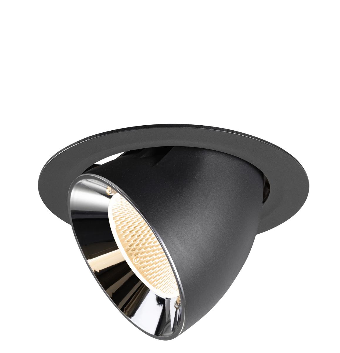 SLV InbouwspotNuminos Gimble XL zwart/chroom 2700K - 20gr - 1009866