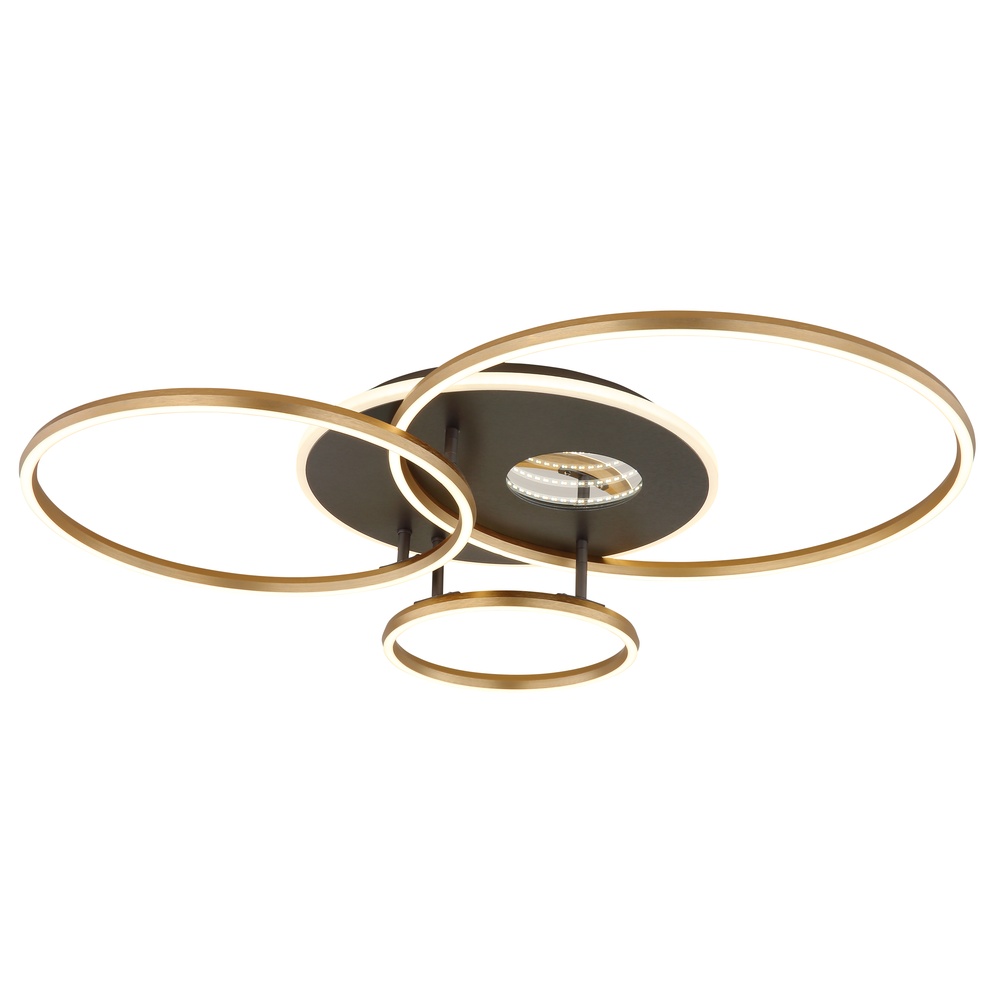 Globo Moderne plafondlamp Invertina goud 90cm - 48466-54