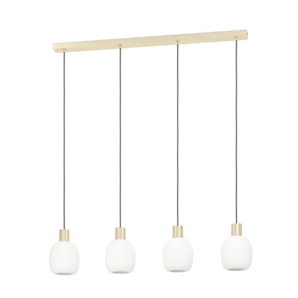 Eglo Gouden eettafel lamp Manzanares met wit glas - 900306
