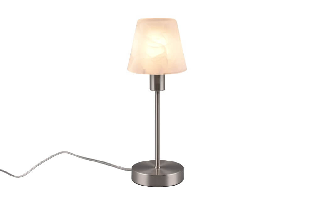 Trio TafellampjeLuis Ii nikkel met wit glas - 595700107