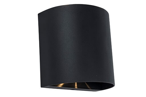 Lutec Zwarte wandlampGemini Beams rond design - 5104006012