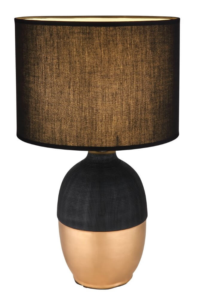 Globo Gouden tafellamp Valentino met zwart - 21627B