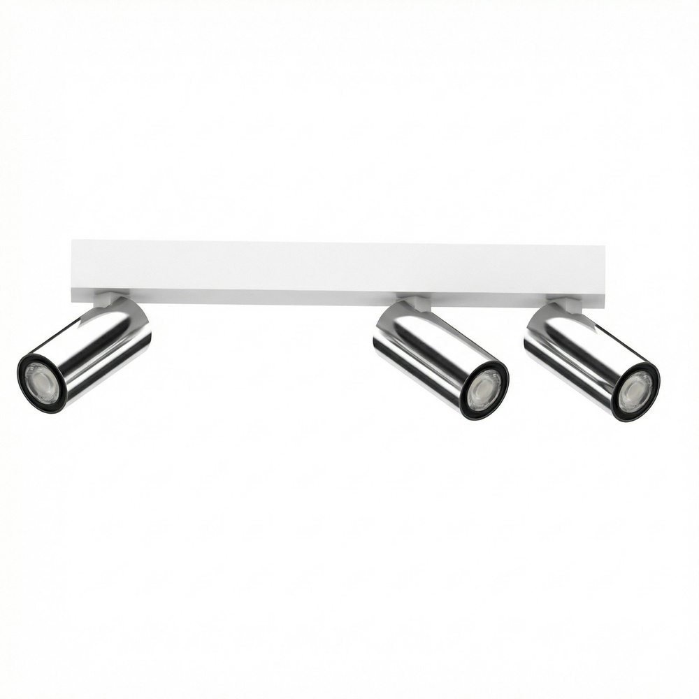 Lyora 3-lichts opbouwspotTevo Mini wit met chroom - V105130SWC