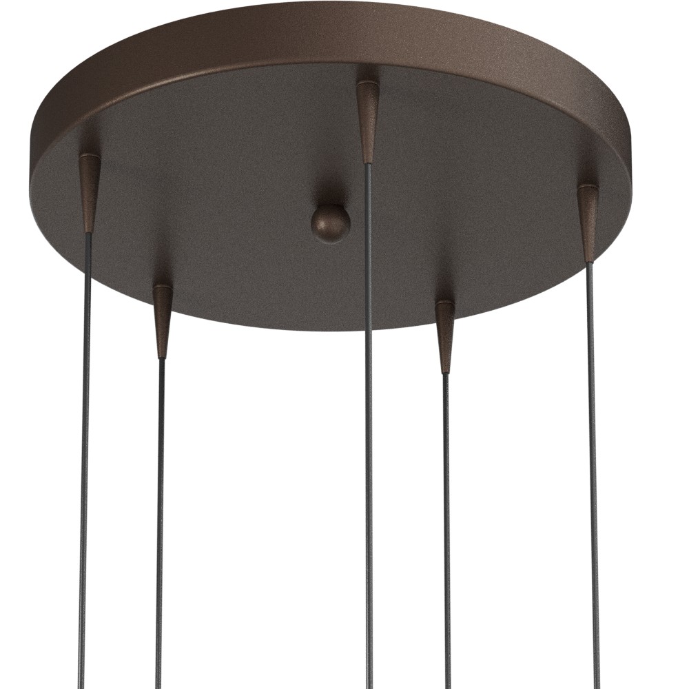 5-lichts hanglamp Talana cacao bruin Ø 35cm DTW Masterlight 8718121350103