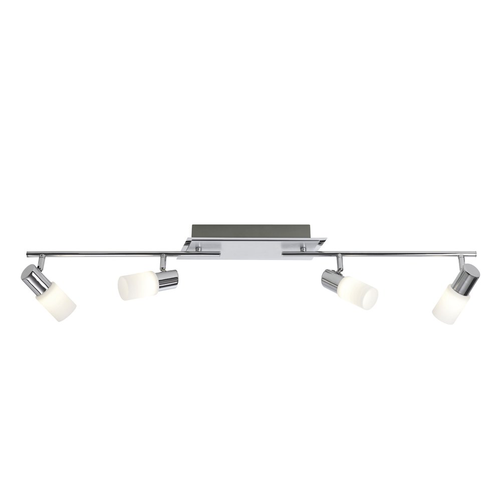 Trio Design plafondspotSeries 8214 4-lichts metaalgrijs met chroom - 821410405