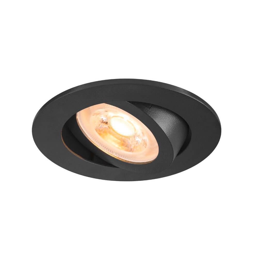 SLV InbouwspotNew Tria 68 rond - zwart - GU10 - 1007369