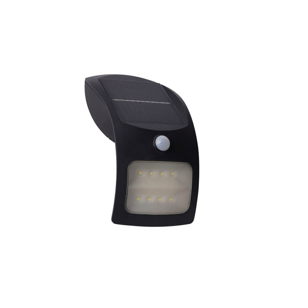 Searchlight Zwarte wandlamp Solar design - 67420BK-PIR