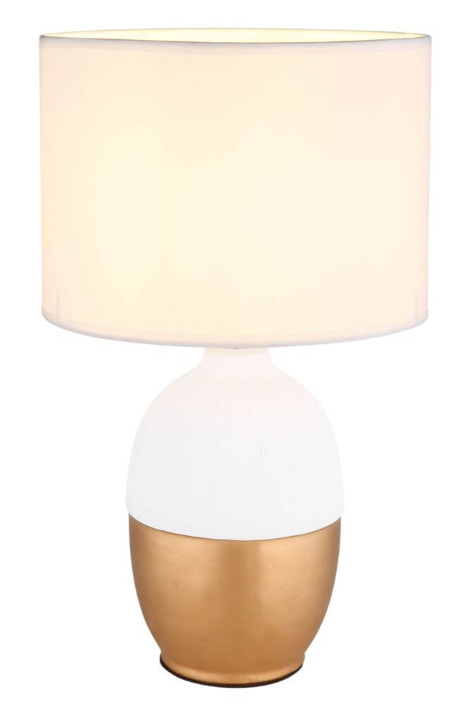 Globo Gouden tafellampValentino met wit - 21627W