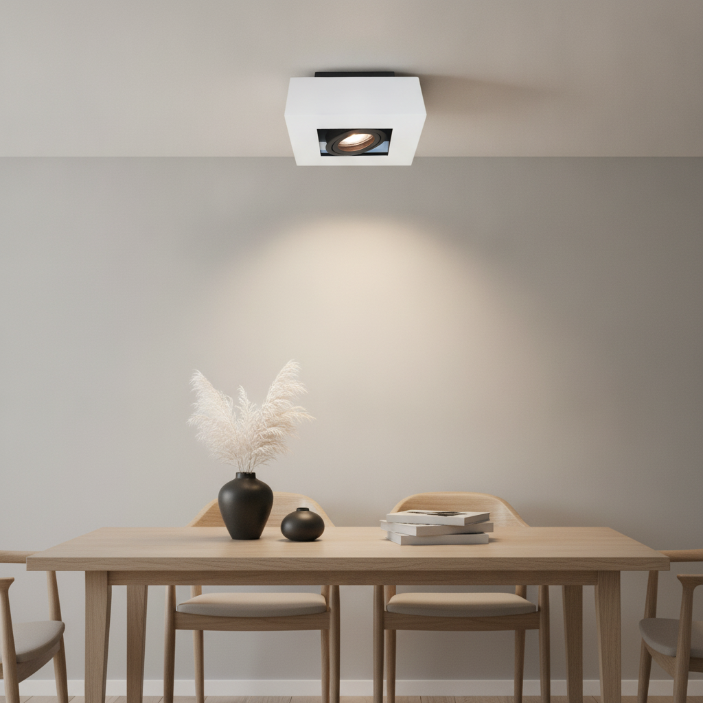 Artdelight Witte opbouwspotBosco - PL BOSCO1 ZW-WI