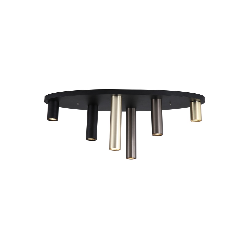 Searchlight PlafondlampTubes ovaal - 50571-6BK