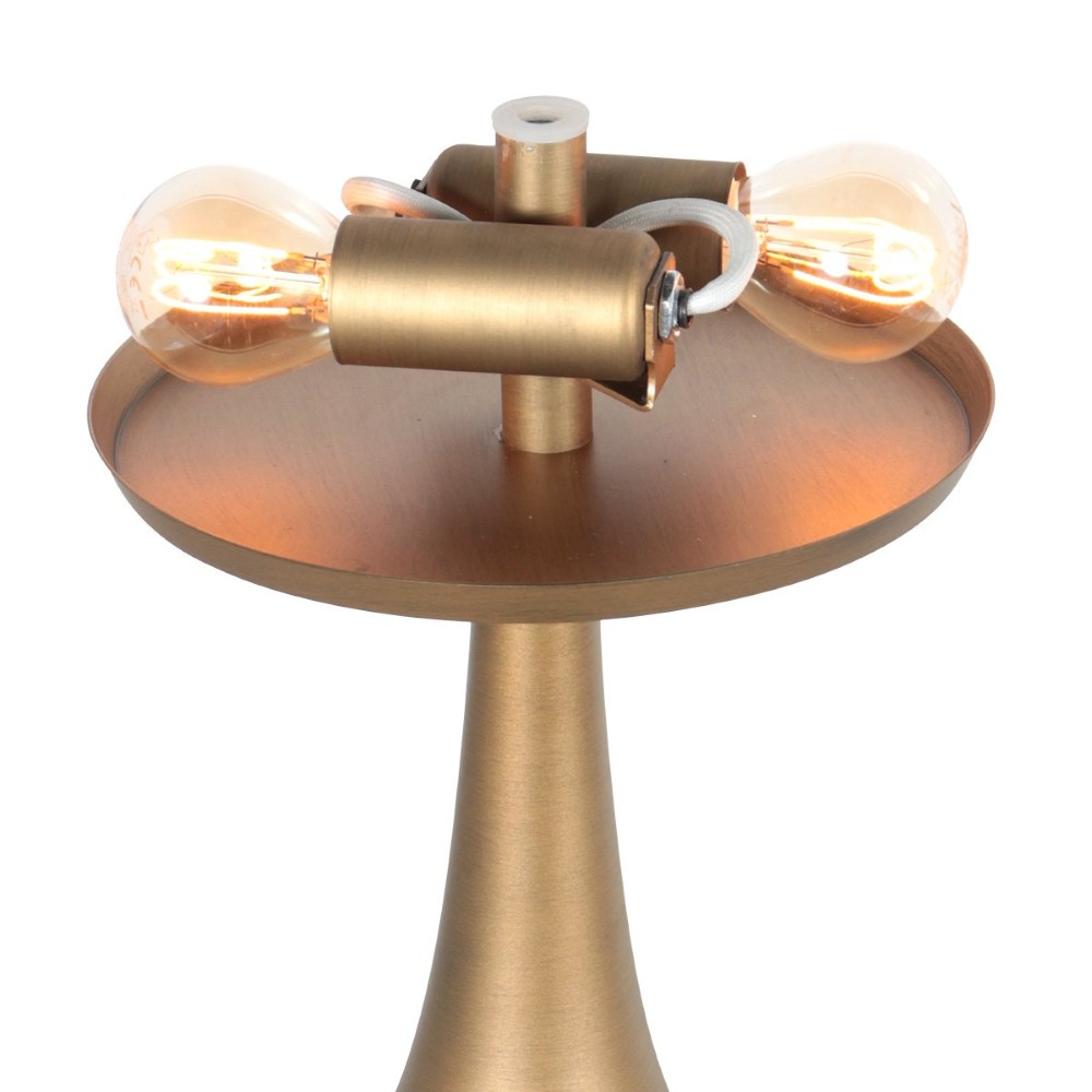 Tafellamp Ancilla brons met amber glas Steinhauer 8712746191868