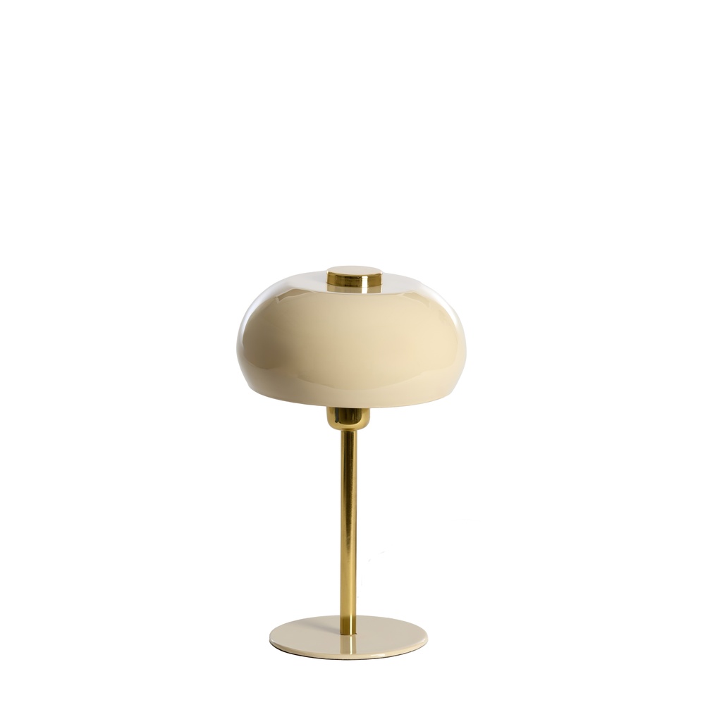 Light & Living Tafellamp Surin Ø 22cm - glans grijs met goud - 1890025