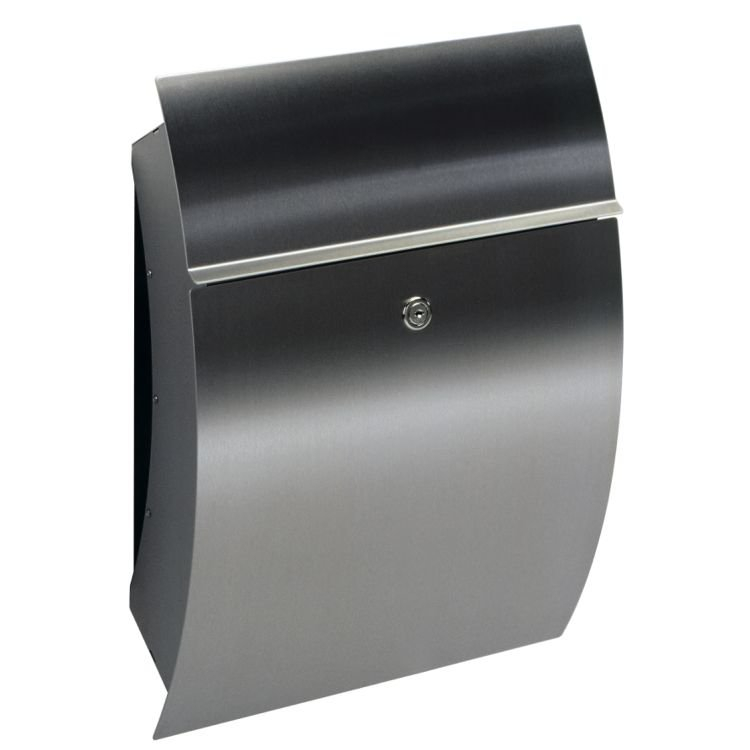 Albert Rvs brievenbusLetter Design 50cm grijs - 690770 afbeelding