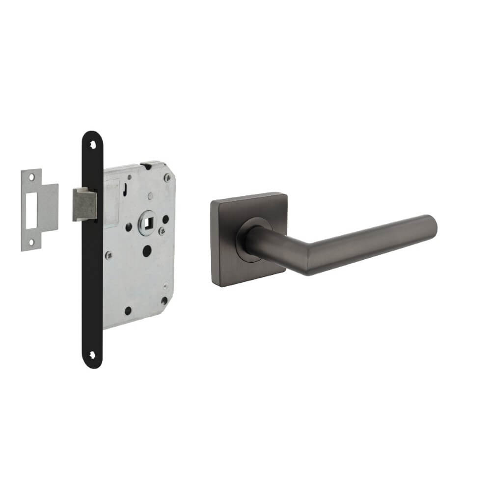 Intersteel Compleet deurklinksetBastian vierkant antraciet - 0029.174798