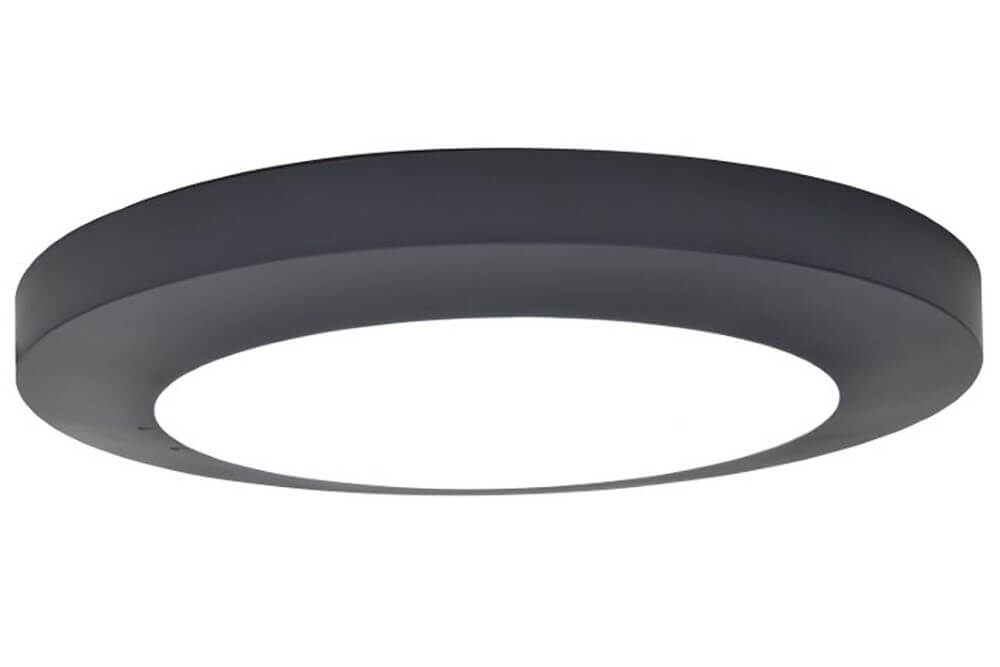 Lutec Ronde plafondlamp Kayah zwart - 6392202457