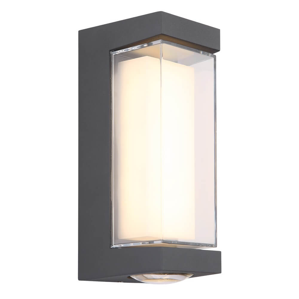 Globo Design wandlampPlixon antraciet rechthoek - 34316