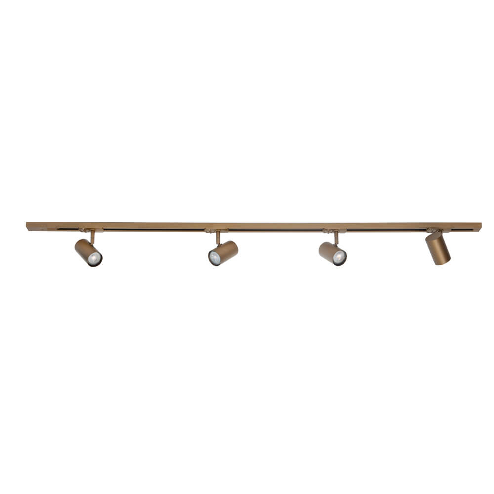 Highlight 1-fase railset 150cm Cilinder goud met 4 spots - S7011.32