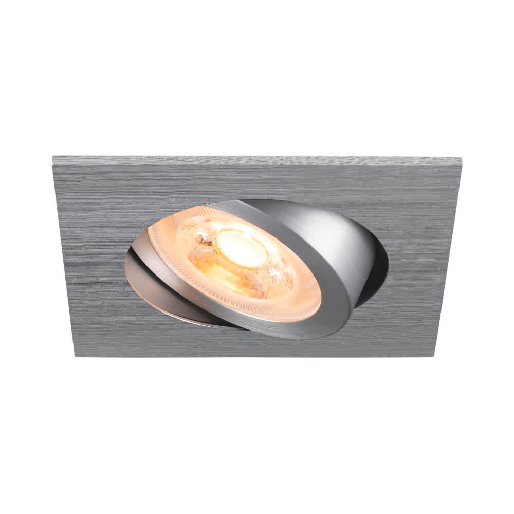 SLV InbouwspotNew Tria 68 vierkant - aluminium - GU10 - 1007373