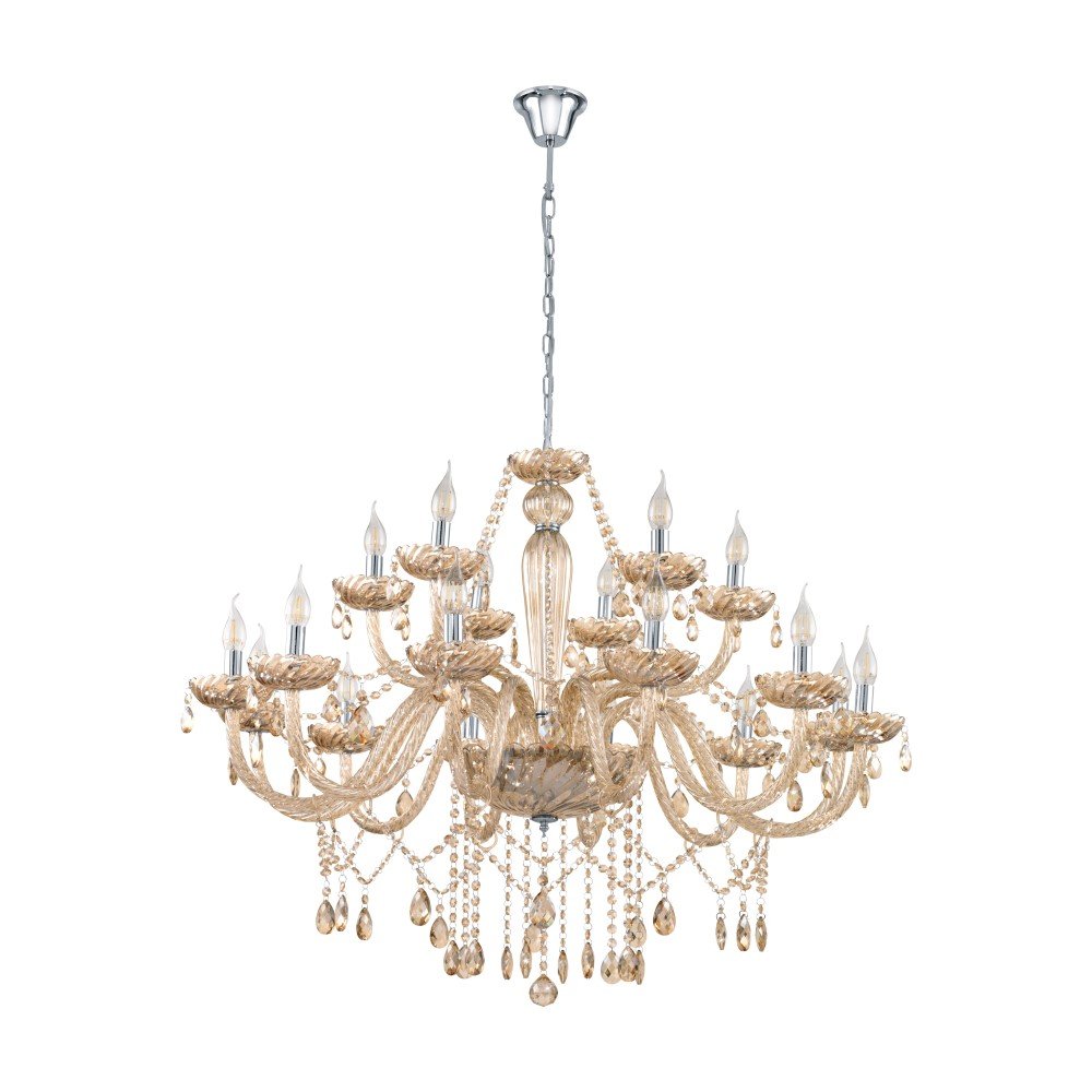 Eglo Cognac kroonluchter Basilano 18-lichts 100cm - 39095