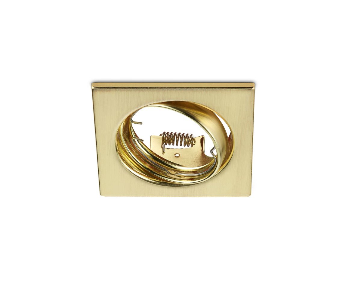 Trio Vierkante inbouwspotJura 8cm goud - 650000108