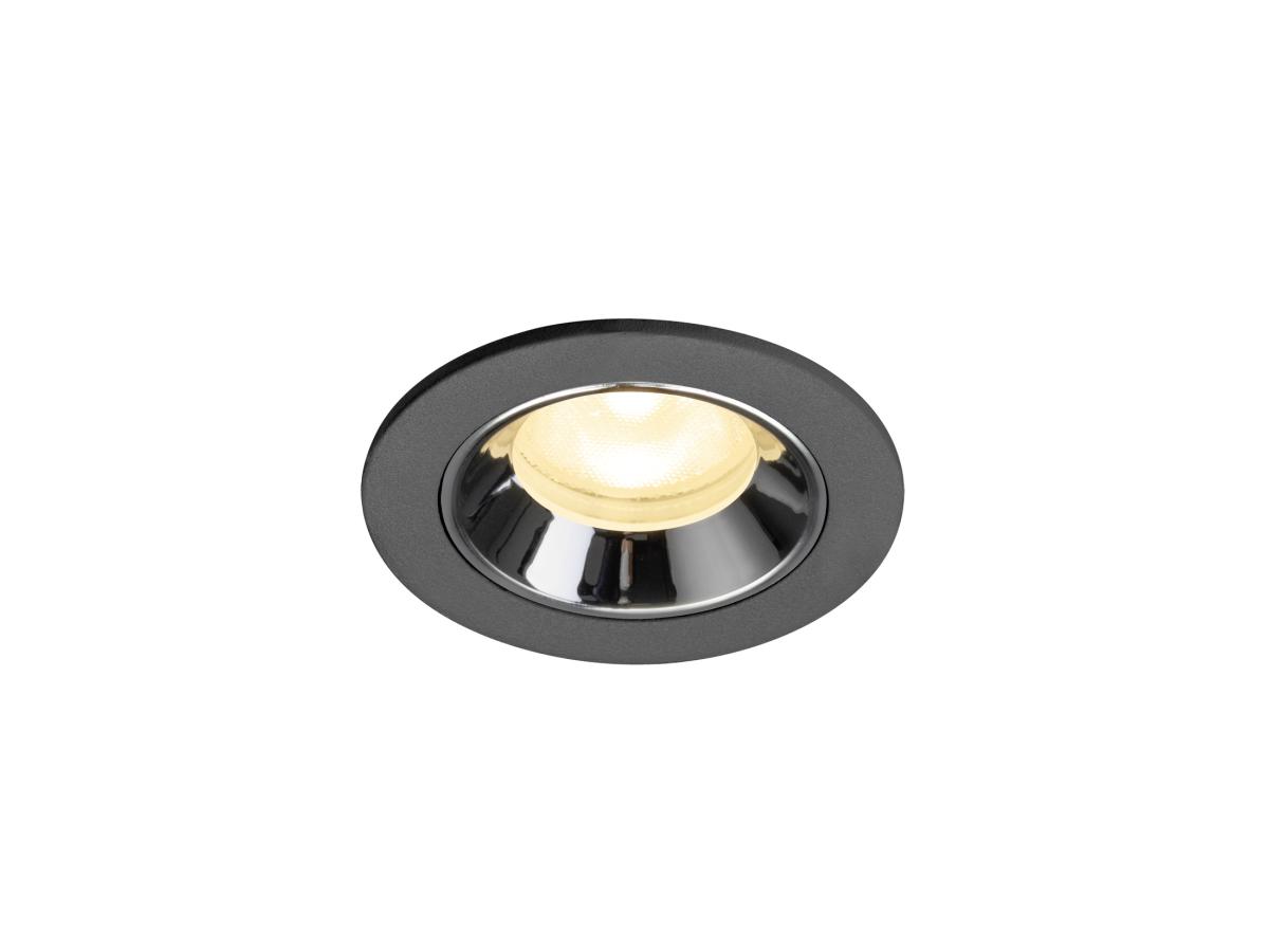 SLV InbouwspotNuminos XS zwart/chroom 3000K - 55gr - 1009297