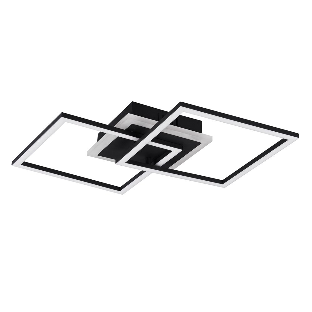 Trio Vierkante plafonnièreVenida 57cm zwart - R62793132