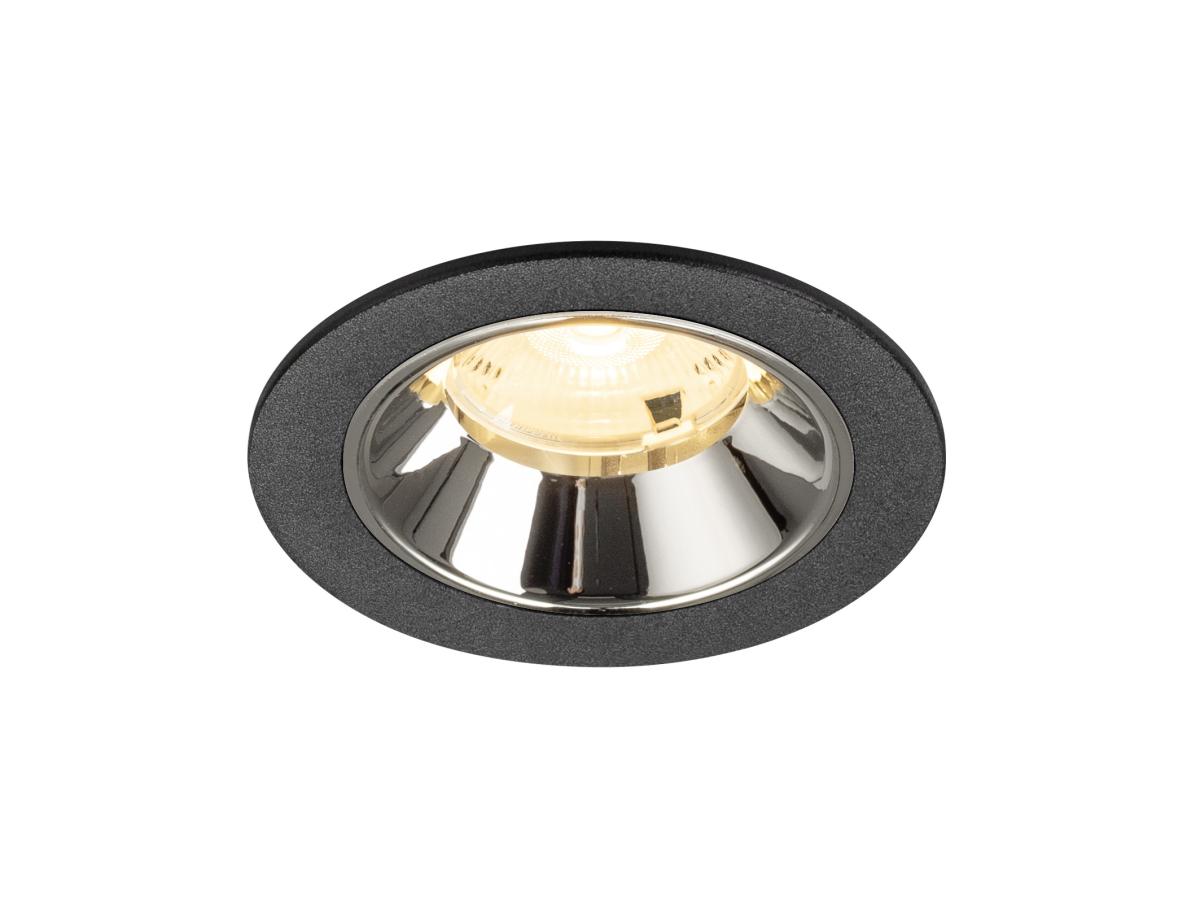 SLV InbouwspotNuminos S zwart/chroom 3000K - 20gr - 1009453