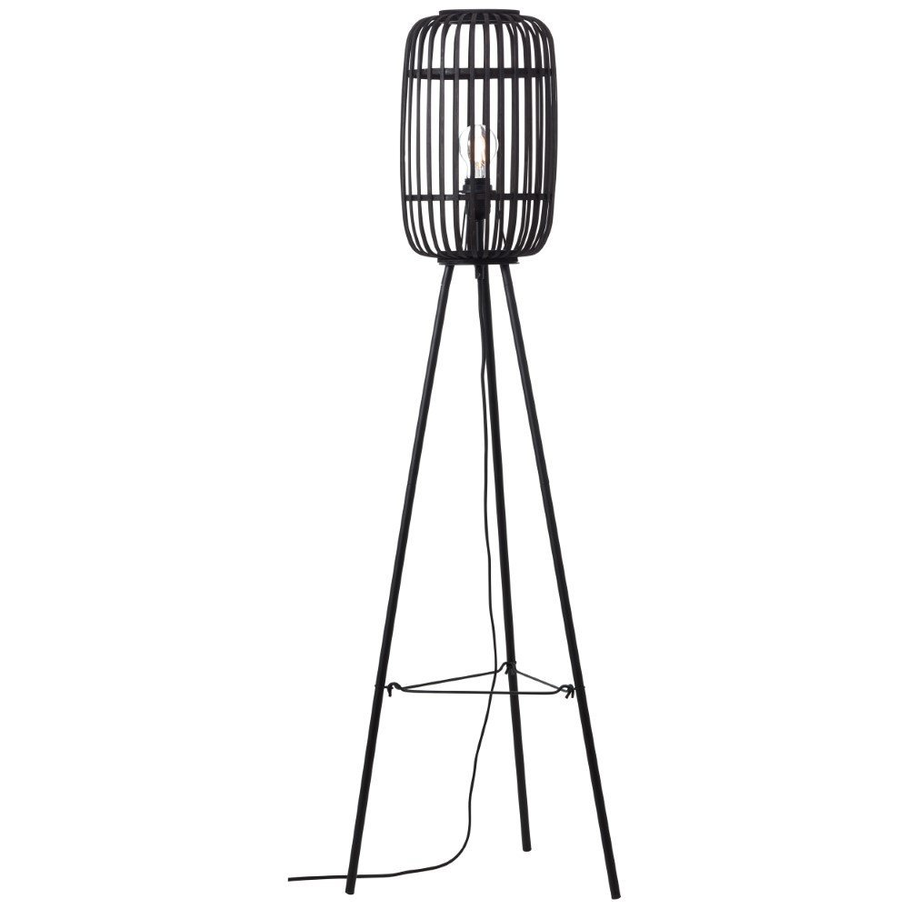 Brilliant Landelijke tripod vloerlampWoodrow zwart - 94977/76