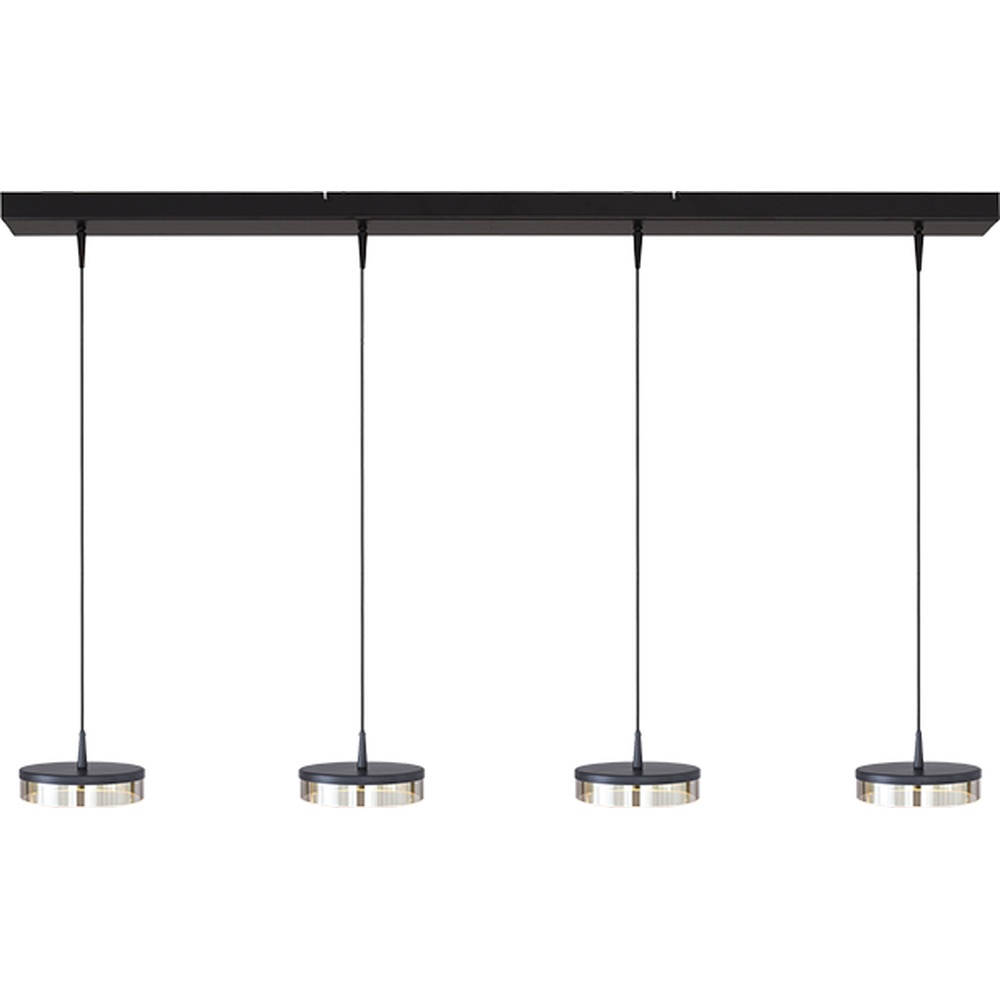 Masterlight 4-lichts hanglamp Imperia 130cm zwart nikkel - 2041-05-81-02-130-4