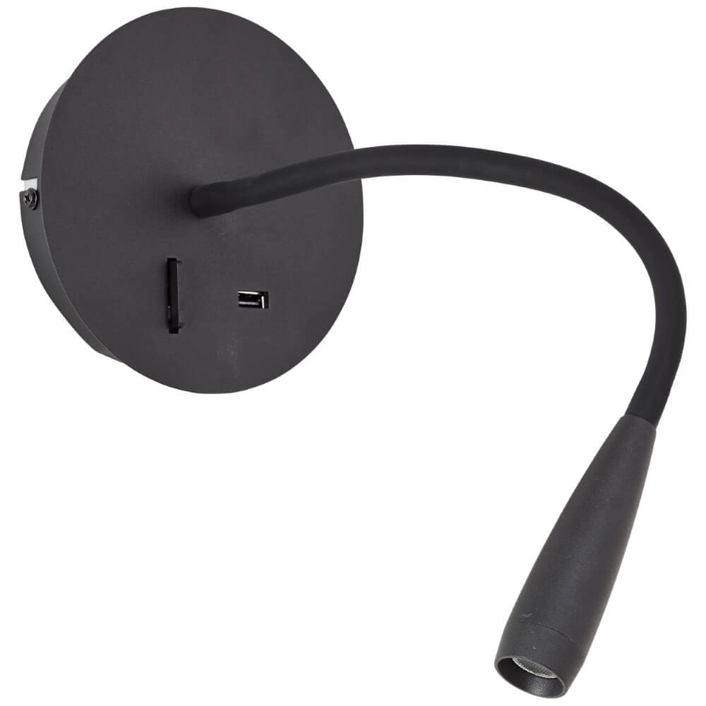 Brilliant Flexibele wandlamp Jutta zwart - G99946/76