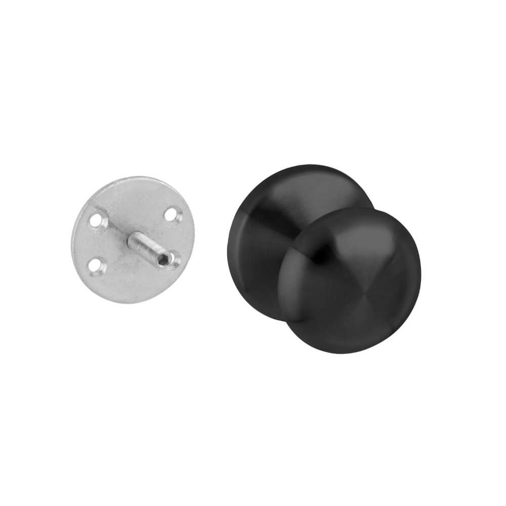 Intersteel VoordeurknopPaddenstoel eenzijdige montage zwart - 0023.393030
