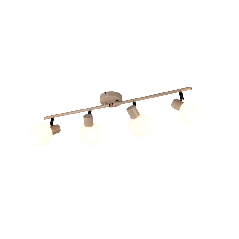 Trio Plafondlamp Boba 4-lichts beige - R86374043