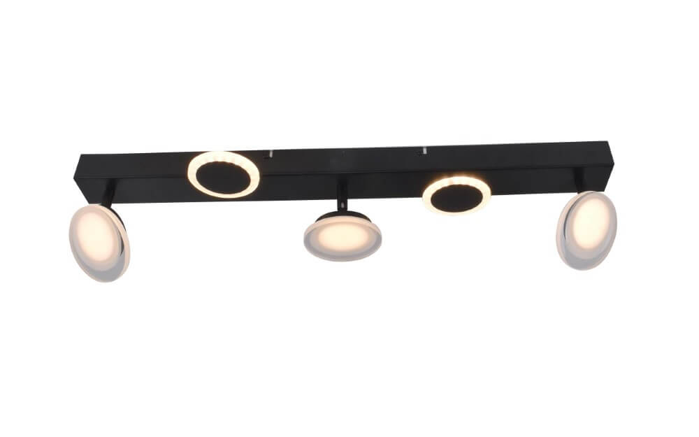 Brilliant Led opbouwspotMeriza 5-lichts zwart - G99555/06