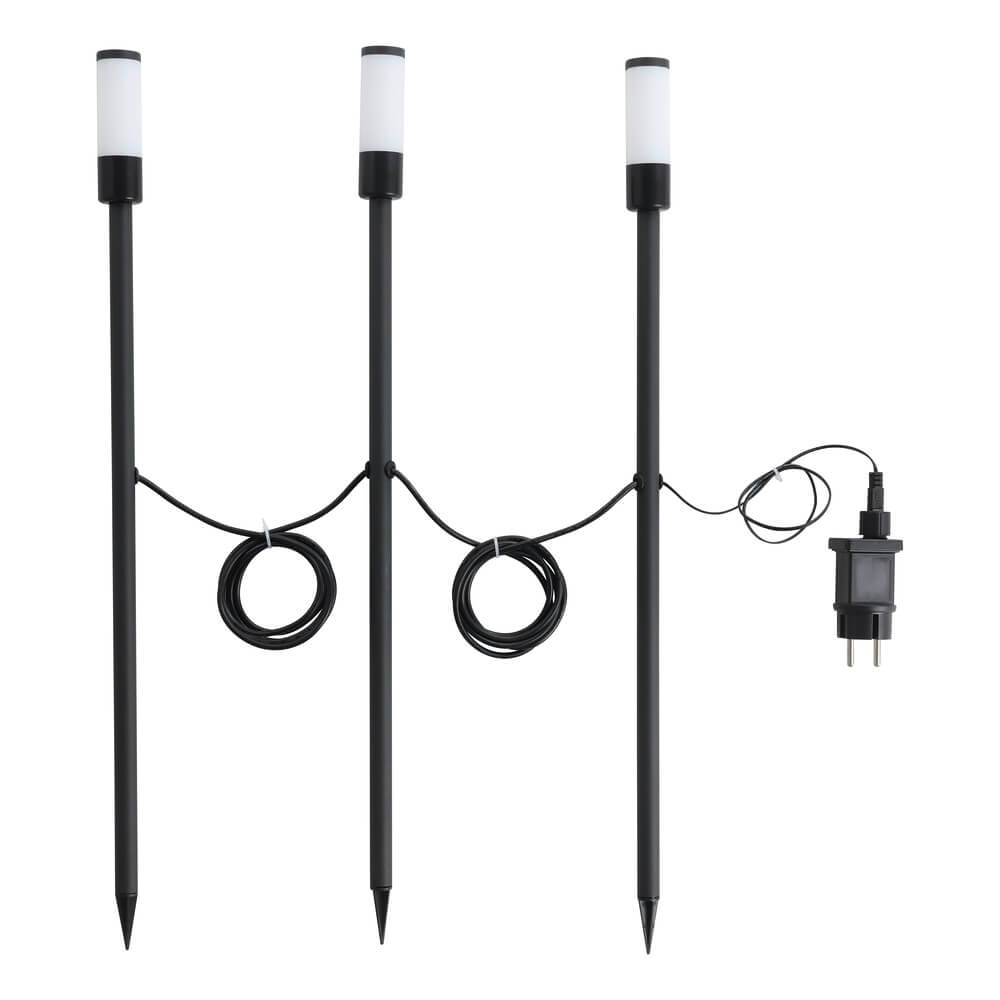 Eglo Set van 3 Zancaro tuinlampen met stekker RGB - 902043