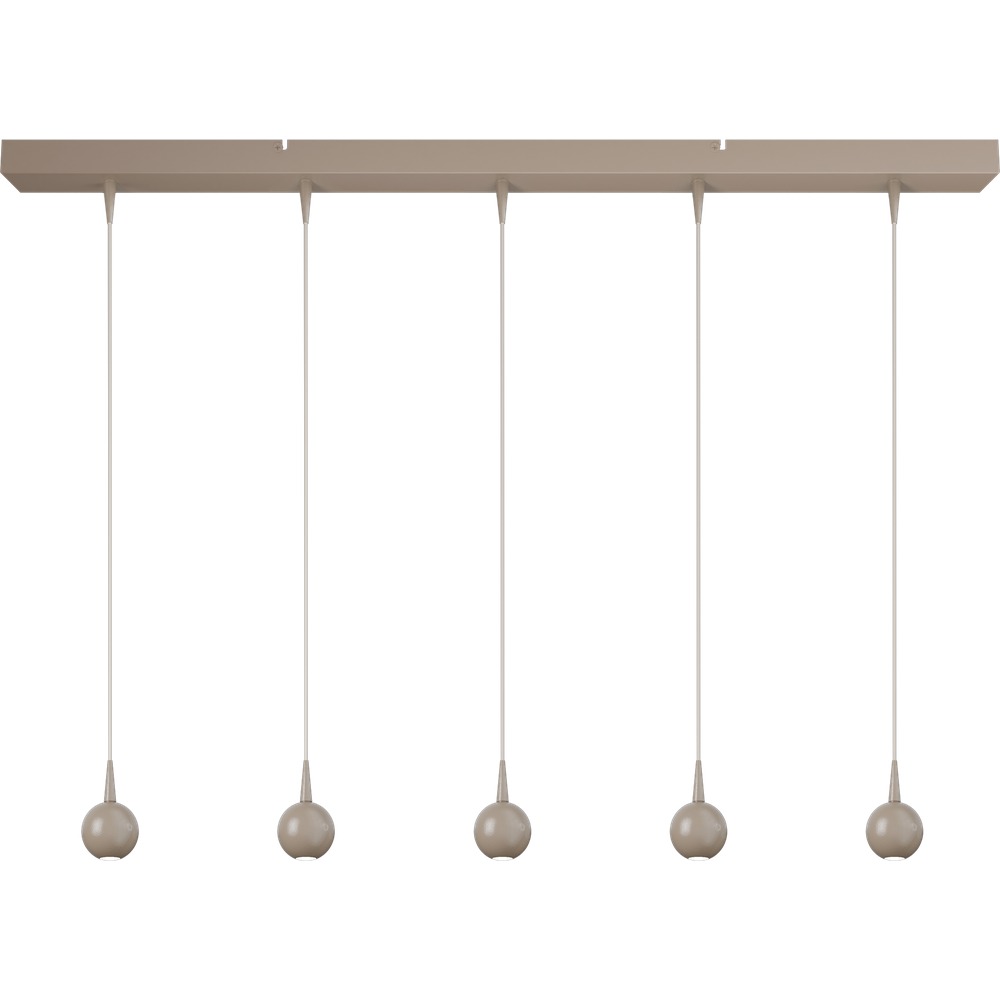 Masterlight 5-lichts hanglamp Talana beige terra Ø 6cm DTW - 2411-36-36-100-5