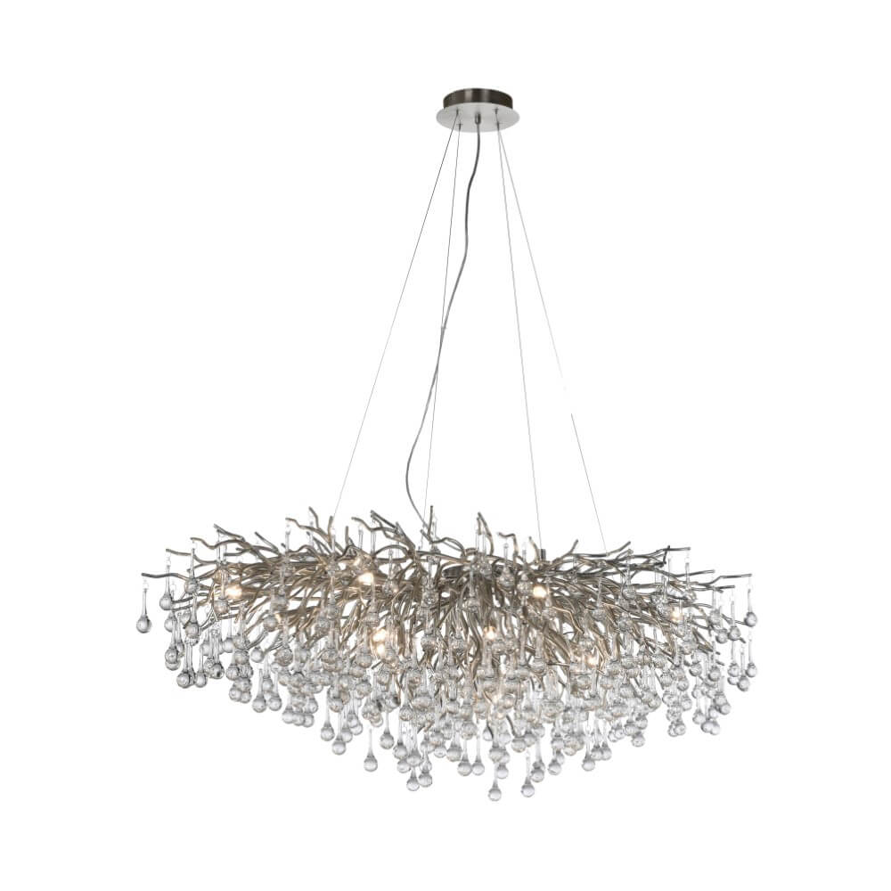 Paul Neuhaus Grote kroonluchterIcicle staal - 2031-55 afbeelding