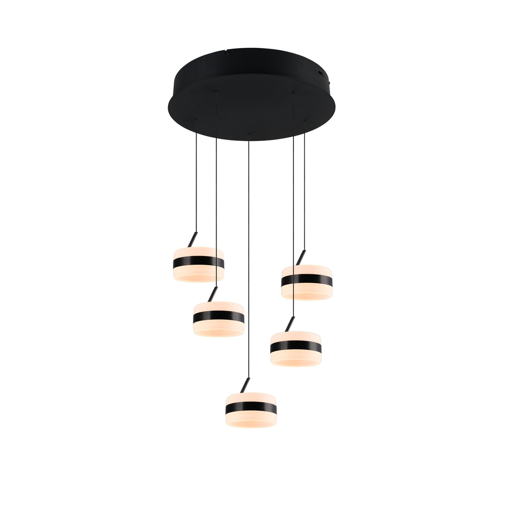 Trio Design hanglamp Dios zwart 5-lichts - 331430532