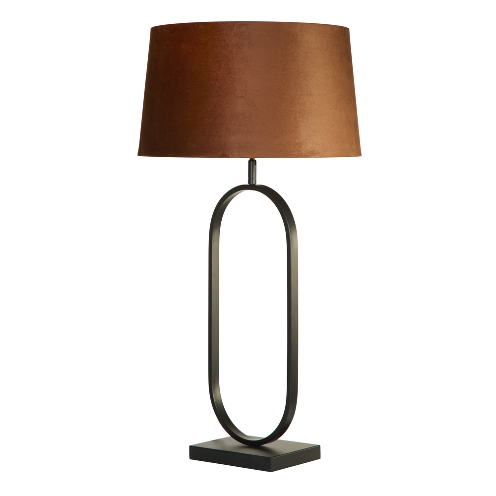 Searchlight TafellampModish zwart met oranje kap - EU94101OR