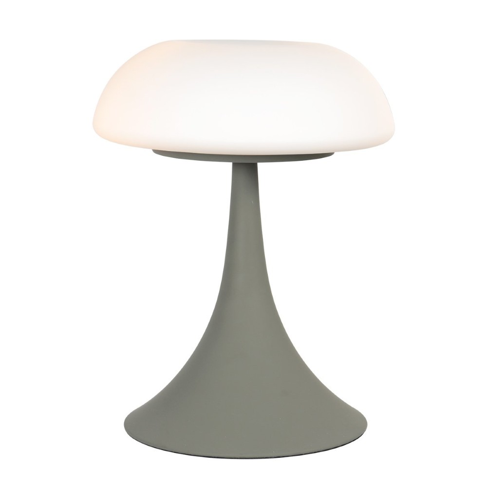Tafellamp Ancilla grijs met wit glas Steinhauer 8712746191929