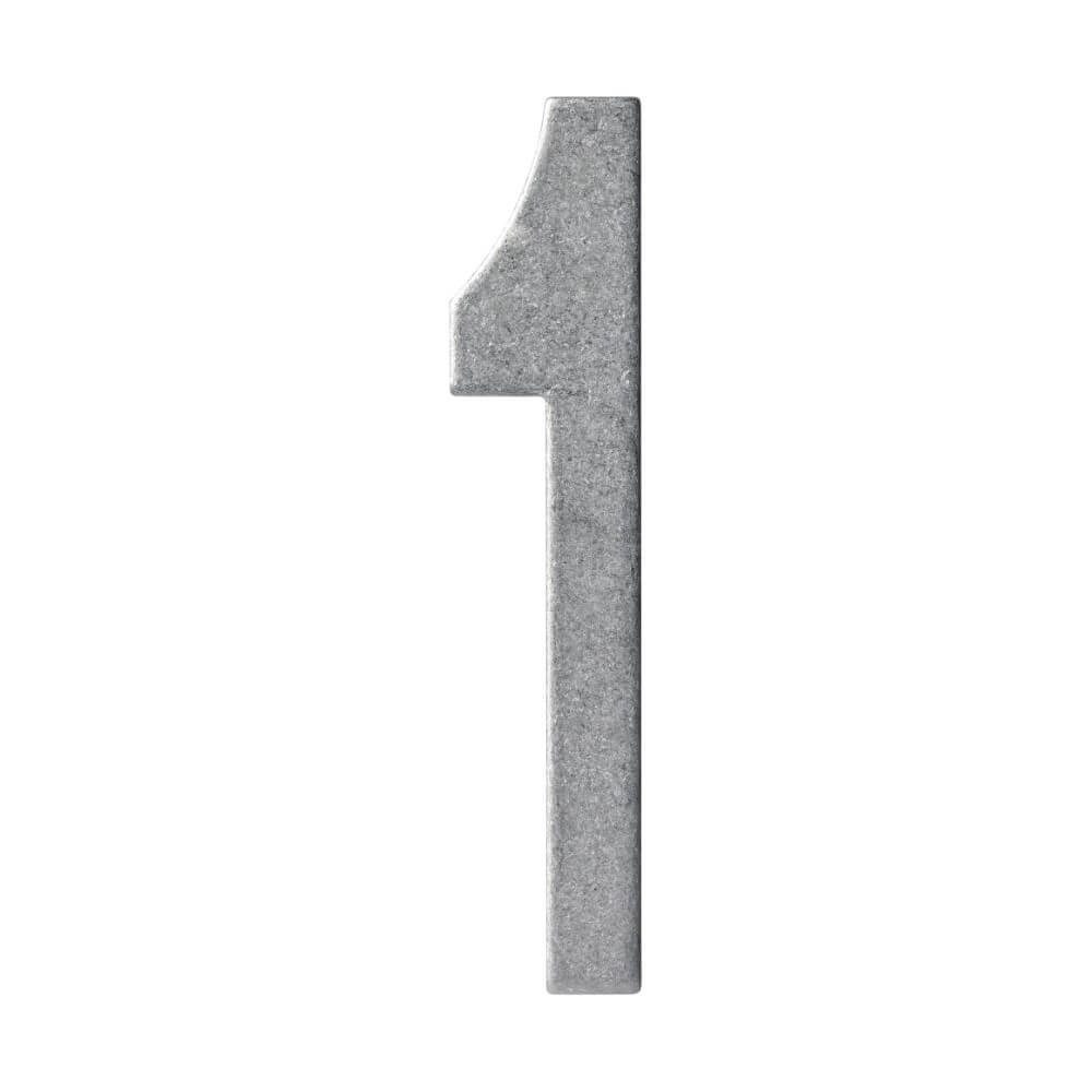 Intersteel Huisnummer 1Numbra 15cm RVS getrommeld - 0034.402041
