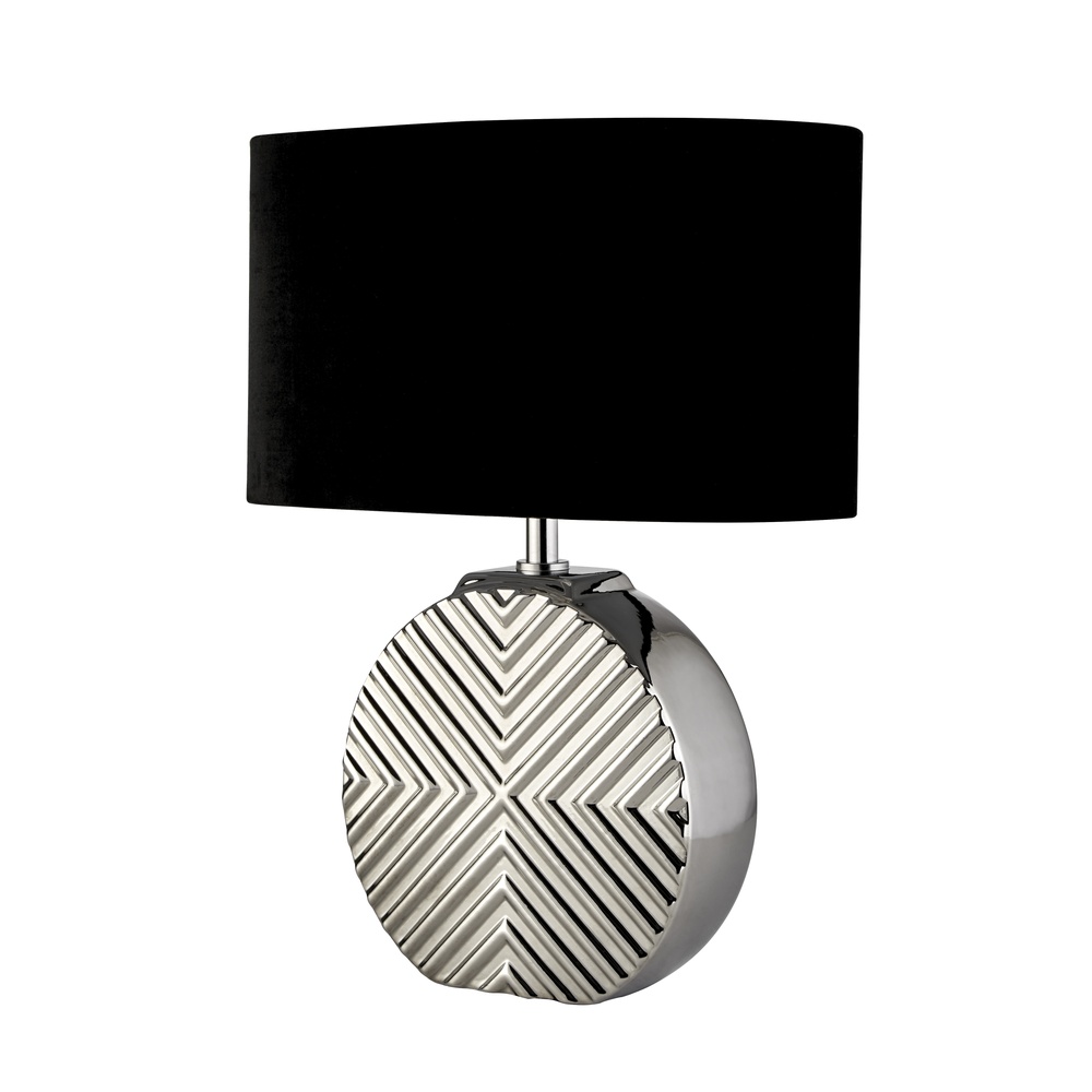 Searchlight TafellampRegen chroom met zwart - EU60804CC