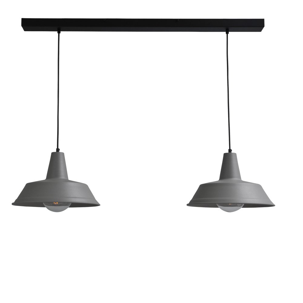 Masterlight Vintage eettafellamp Industria 2x35 2-lichts grijs met zwart - 2546-00-00-S-100-2